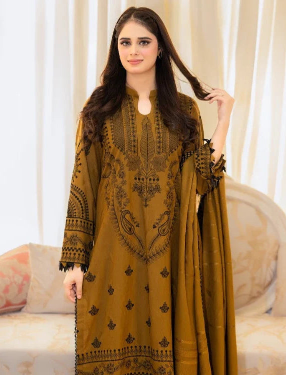 LIBAAS BY MARIA.B | DHANAK 3PC |  UNSTITCHED EMBROIDERY | D#3556