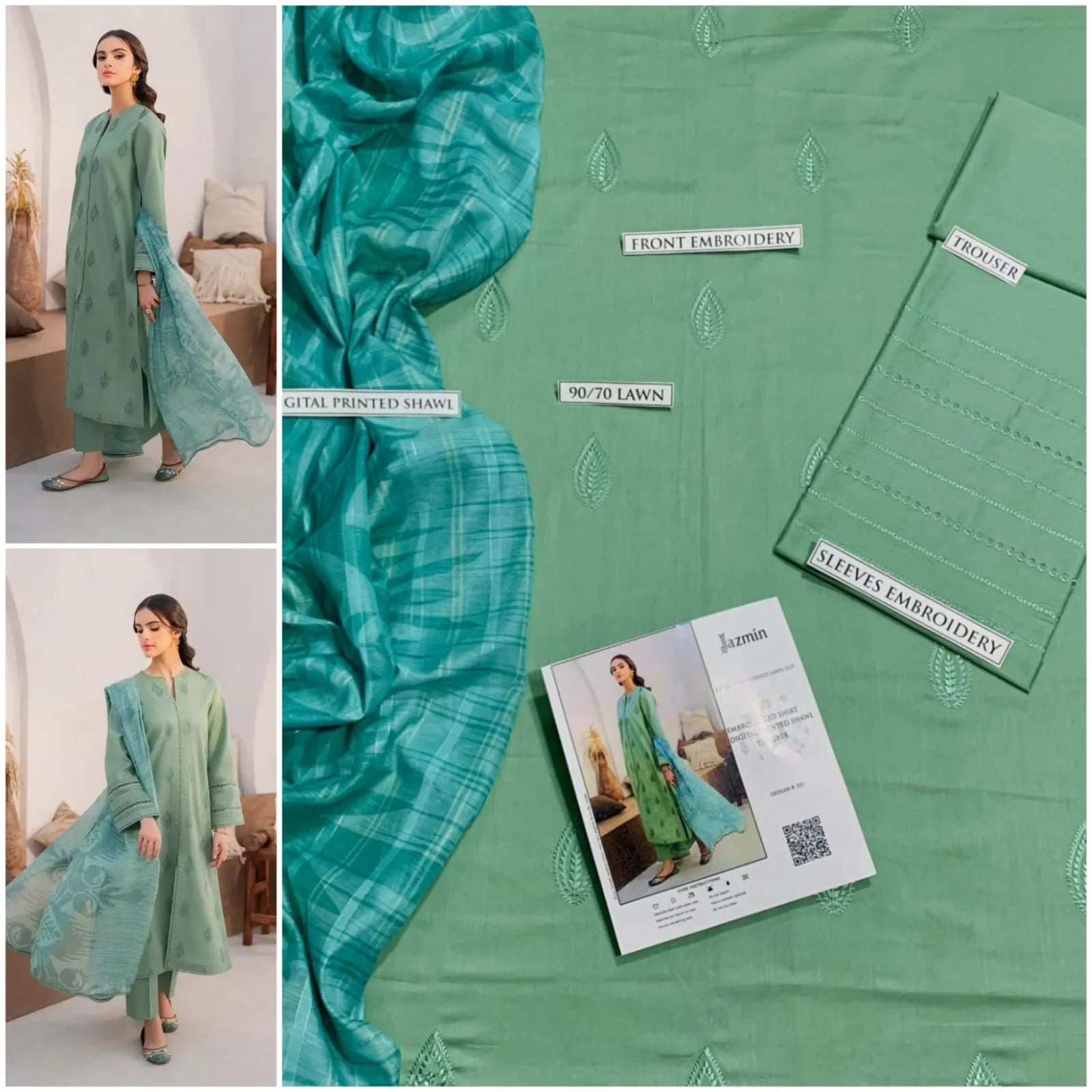 URGE LAWN 3PC EMBROIDERY