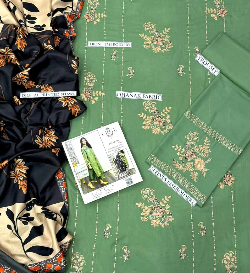 URGE DHANAK 3PC EMBROIDERY