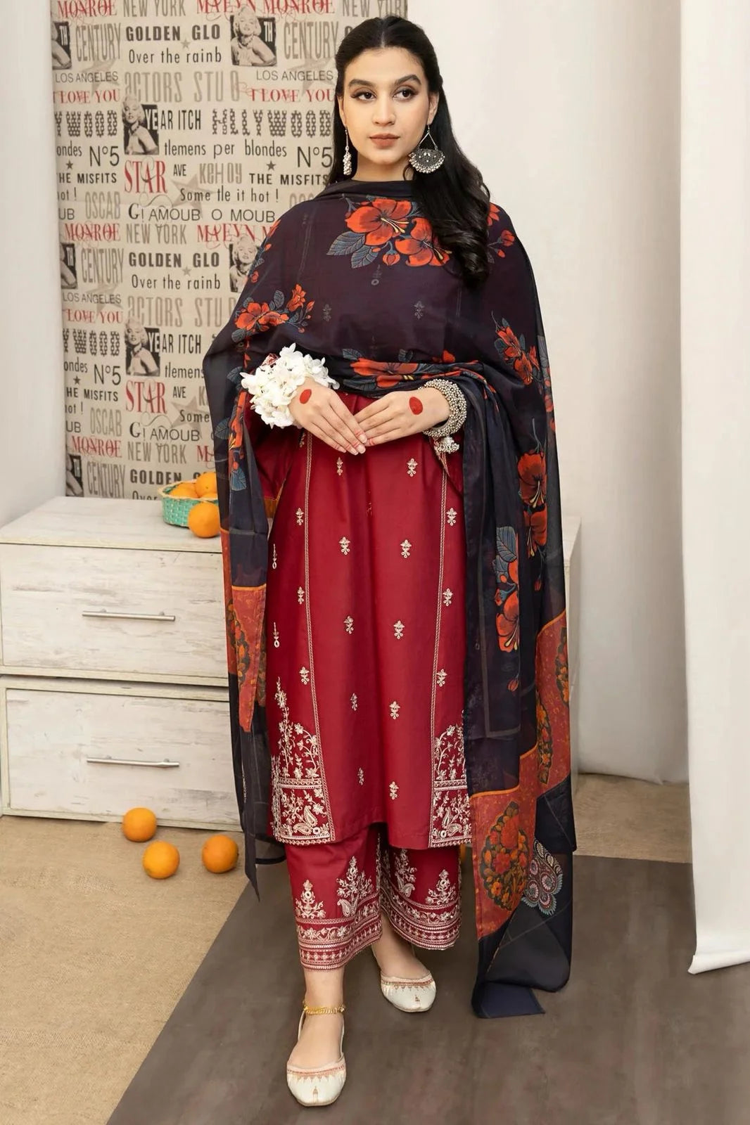 URGE DHANAK 3PC EMBROIDERY