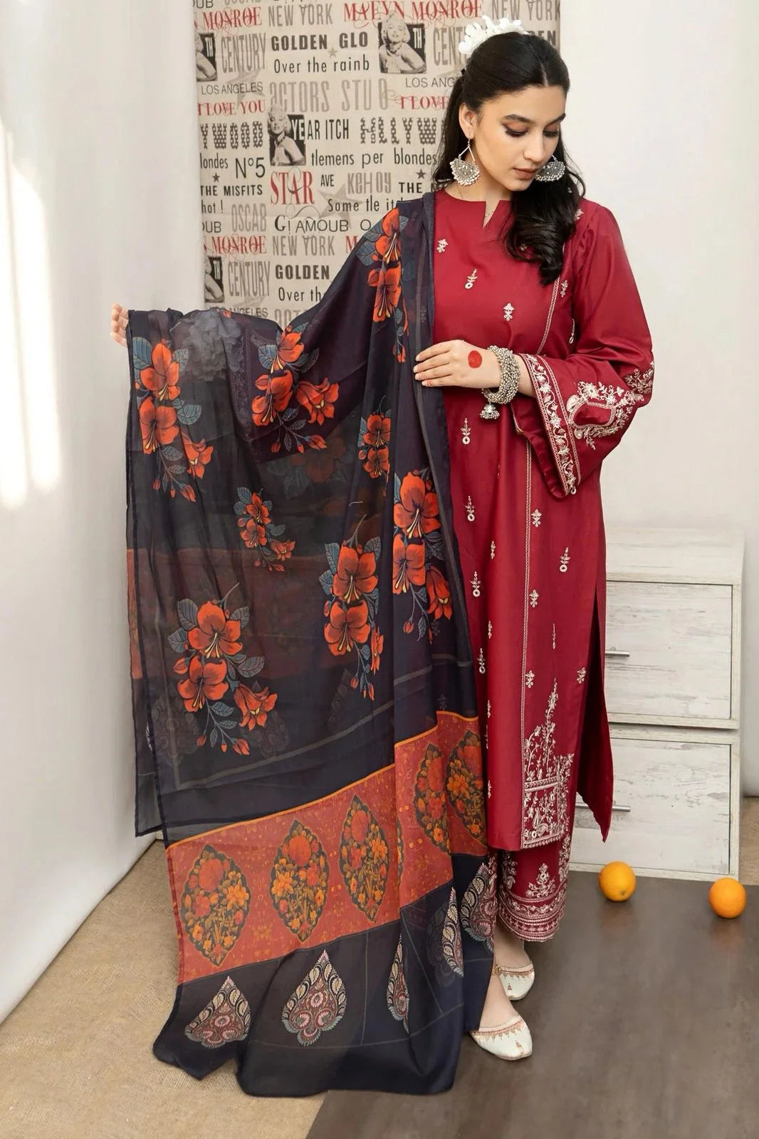 URGE DHANAK 3PC EMBROIDERY