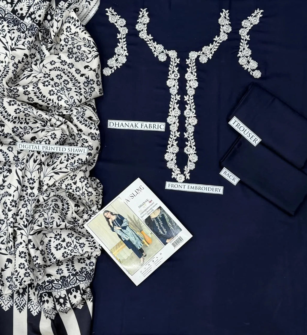 ASLING DHANAK 3PC EMBROIDERY