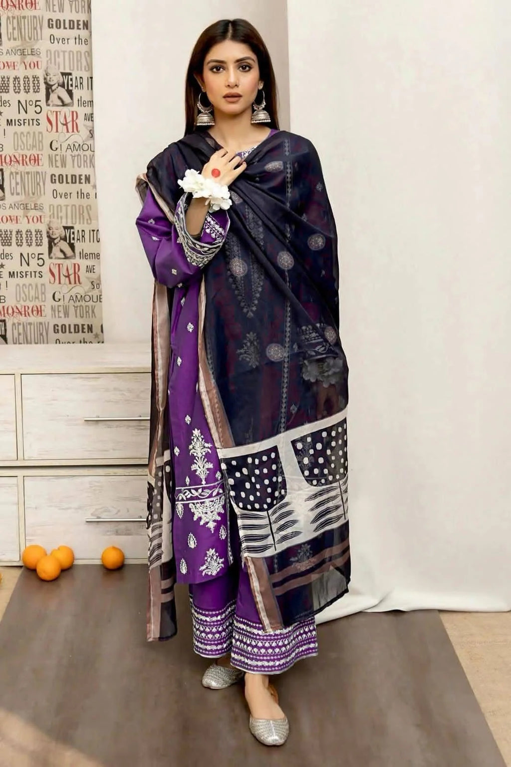 URGE DHANAK 3PC EMBROIDERY