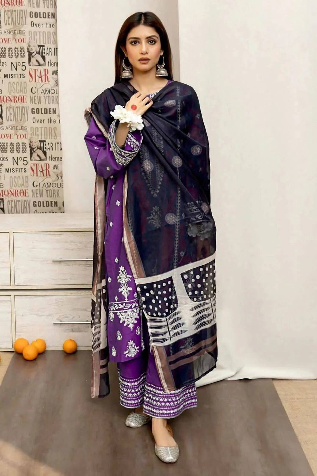 URGE DHANAK 3PC EMBROIDERY
