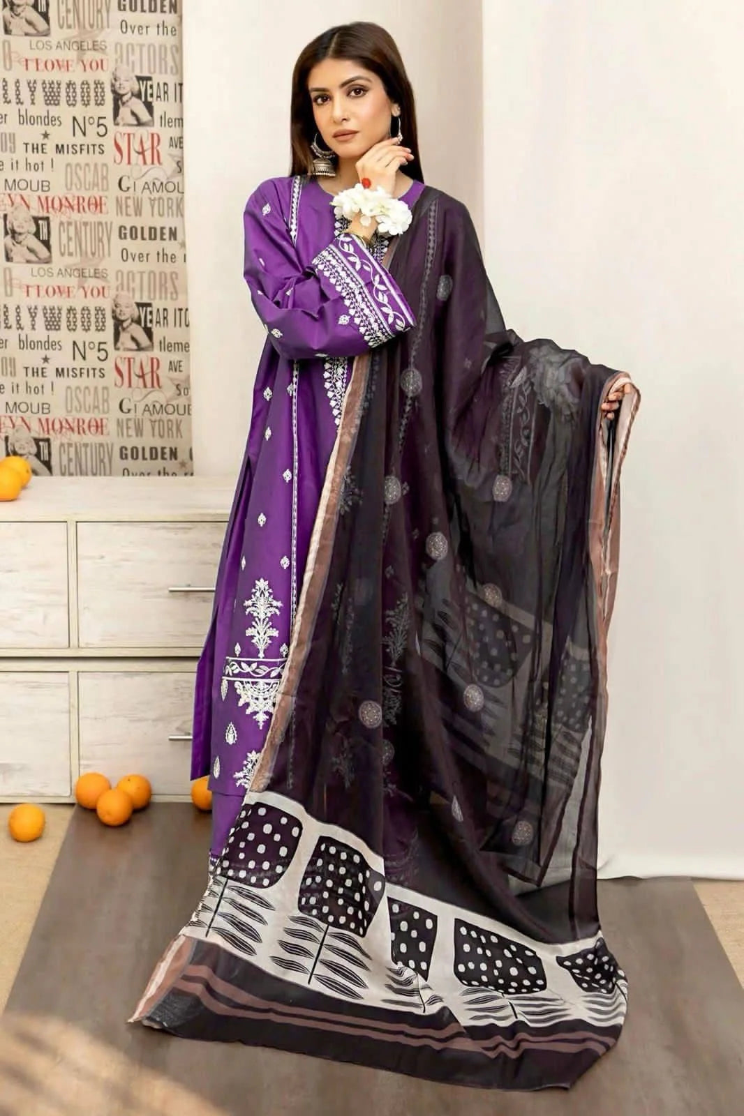URGE DHANAK 3PC EMBROIDERY