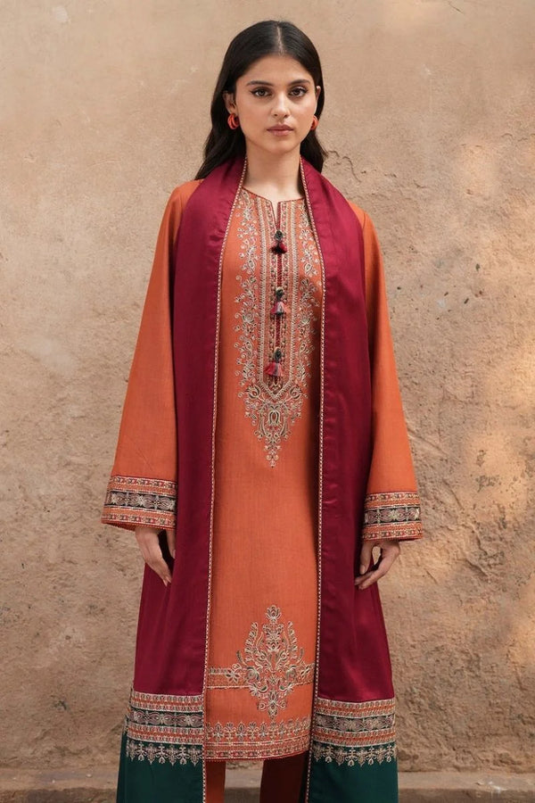 JAZMIN DHANAK-3PC | UNSTITCHED EMBROIDERY |D#1098
