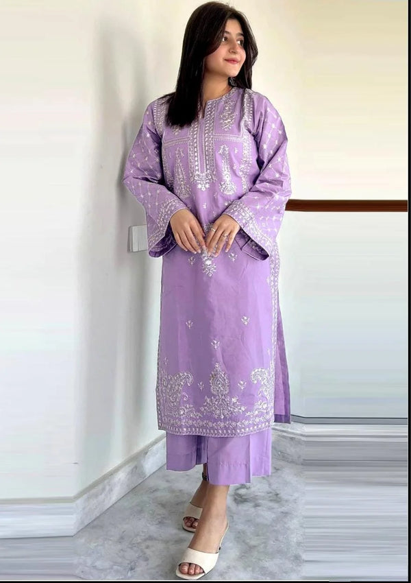 BAREEZE DHANAK 2PC | UNSTITCHED EMBROIDERY | D#121