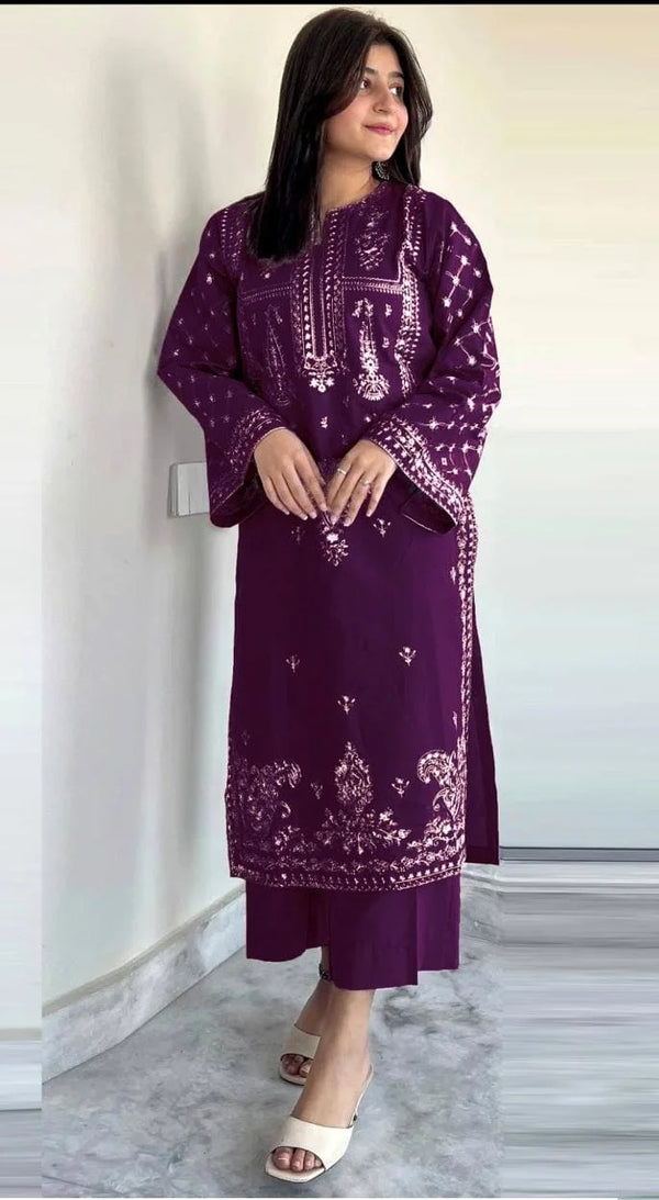 BAREEZE DHANAK 2PC | UNSTITCHED EMBROIDERY | D#153