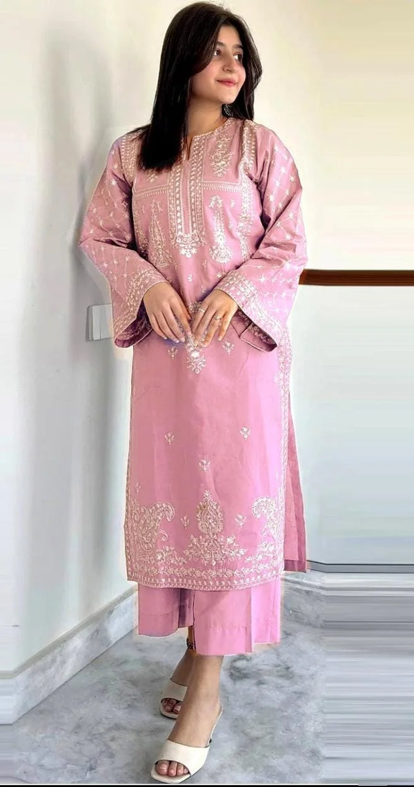 BAREEZE DHANAK 2PC | UNSTITCHED EMBROIDERY | D#176