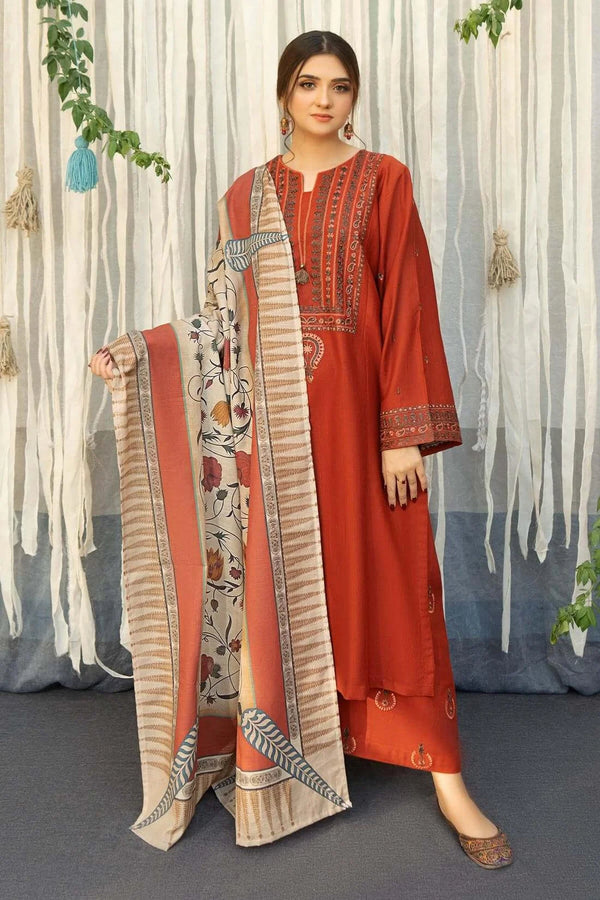 URGE DHANAK 3PC | UNSTITCHED EMBROIDERY | D#1102