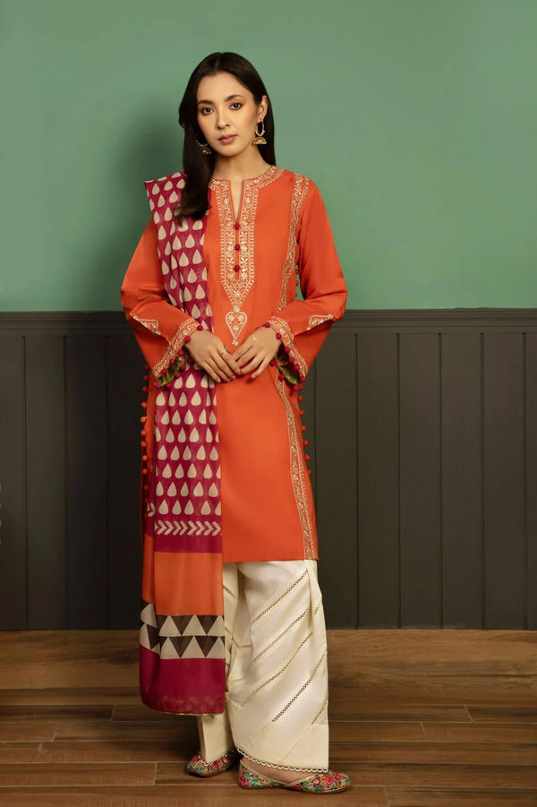 KOKUM DHANAK 3PC | UNSTITCHED EBROIDERY | D# 3213