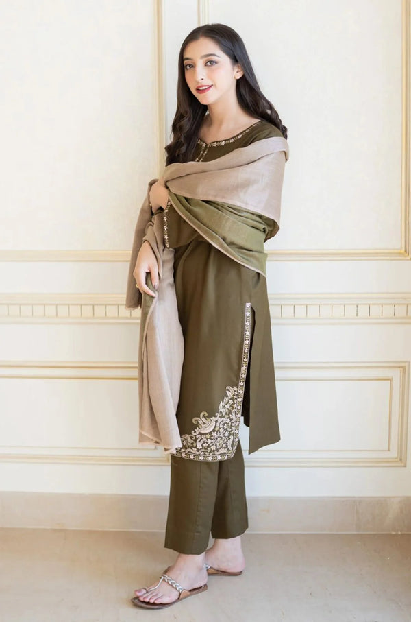 ASLING DHANAK 3PC | UNSTITCHED EMBROIDERY | D#3215