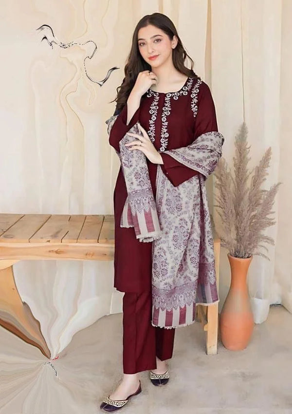 ASLING DHANAK 3PC | UNSTITCHED EMBROIDERY | D#3127