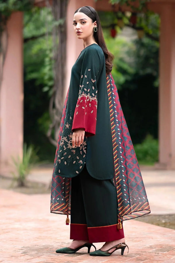 JAZMIN DHANAK 3PC | UNSTITCHED EMBROIDERY | D#2522