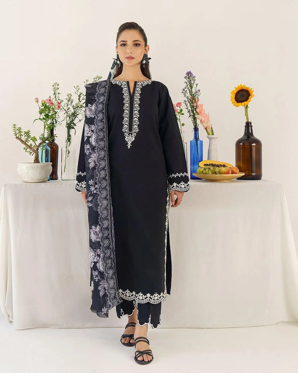 CROSS STITCH DHANAK 3PC | UNSTITCHED EMBROIDERY | D#3711