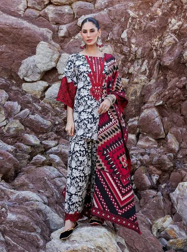 KHADDAR 3PC | UNSTITCHED ALLOVER PRINTED | D#88