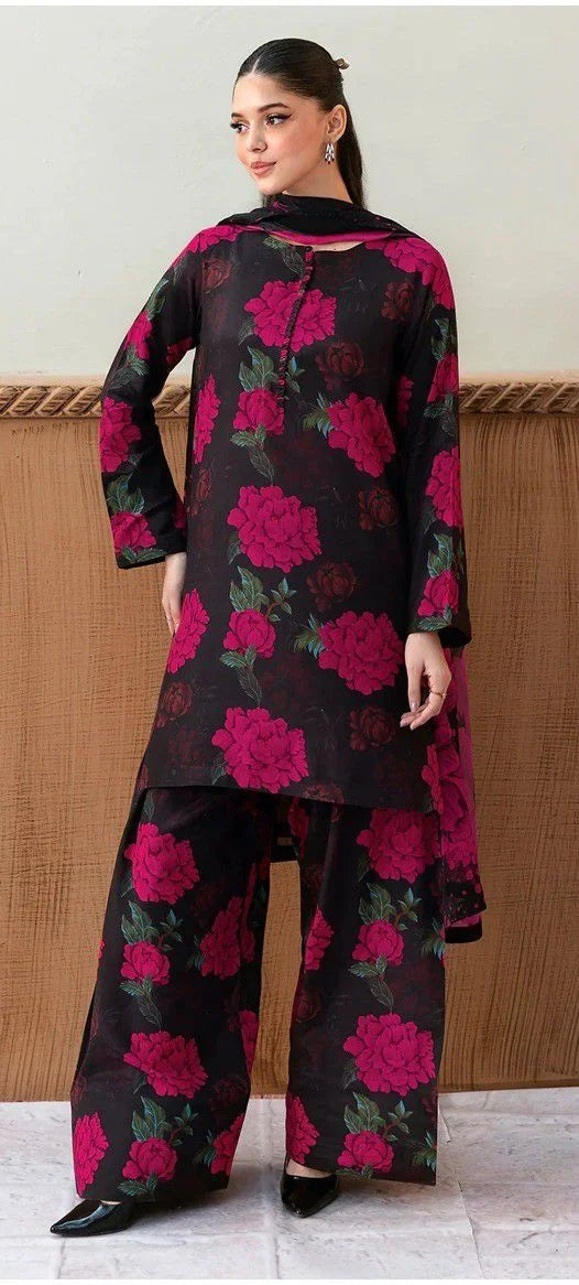 KHADDAR 3PC | UNSTITCHED ALLOVER PRINTED | D#82