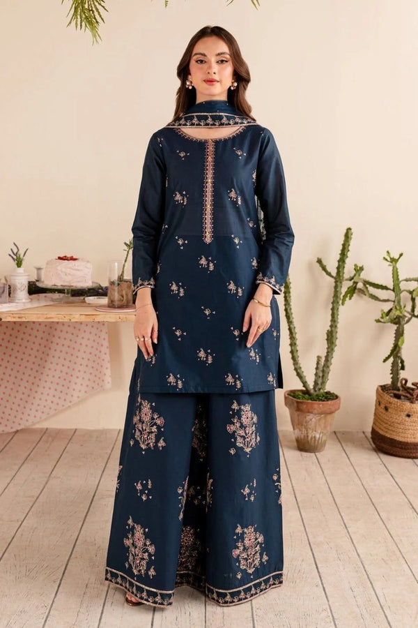 JAZMIN DHANAK 3PC | UNSTITCHED EMBROIDERY |D#2005