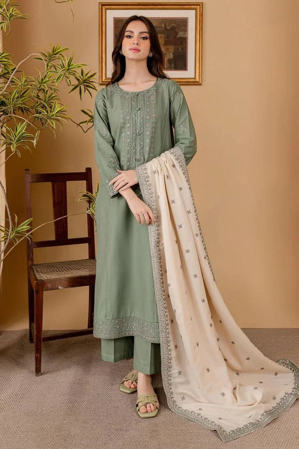 JAZMIN DHANAK 3PC | UNSTITCHED EMBROIDERY |D#897