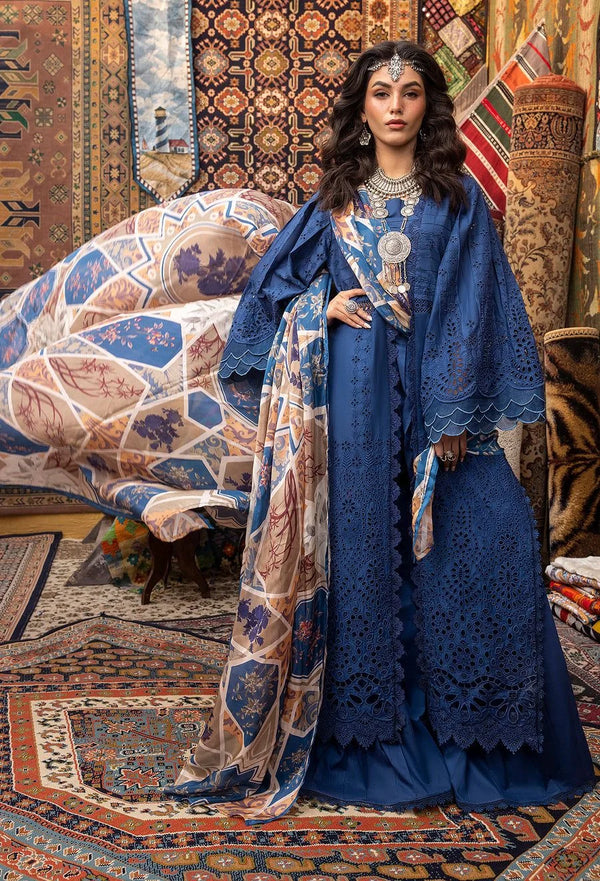 MARIA.B FHANAK 3PC | UNSTITCH CHICKAN KARI | D#3444