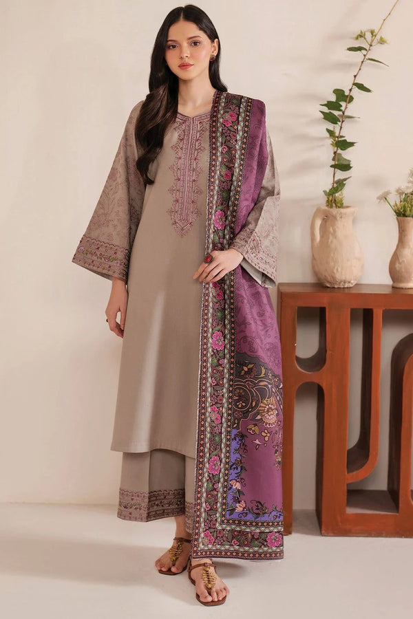 JAZMIN DHANAK 3PC | UNSTITCH EMBROIDERY | D#4441