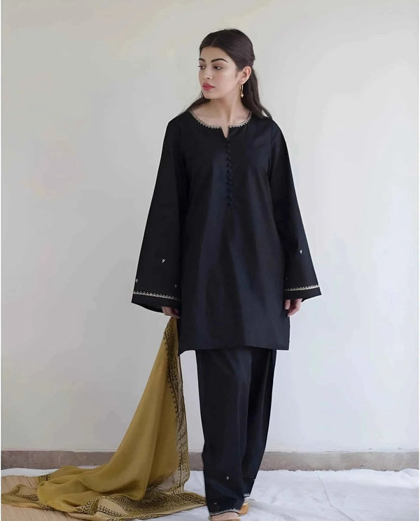 ASLING DHANAK 3PC | UNSTITCH EMBROIDERY | D#4334
