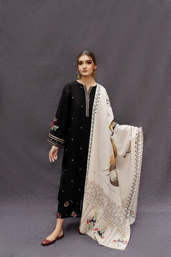 URGE DHANAK 3PC | UNSTITCH EMBROIDERY | D#2321