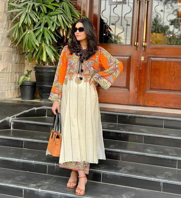 HIRA 2PC POLY LAWN | STITCHED | DF#44