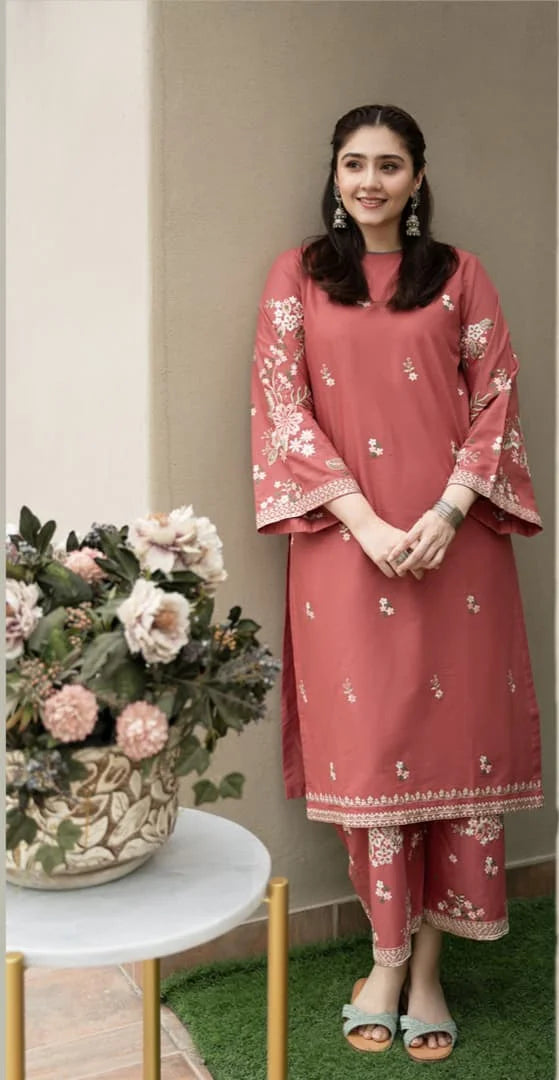 DURE FISHAN 2PC LAWN | STITCHED EMBROIDERY | DF#477