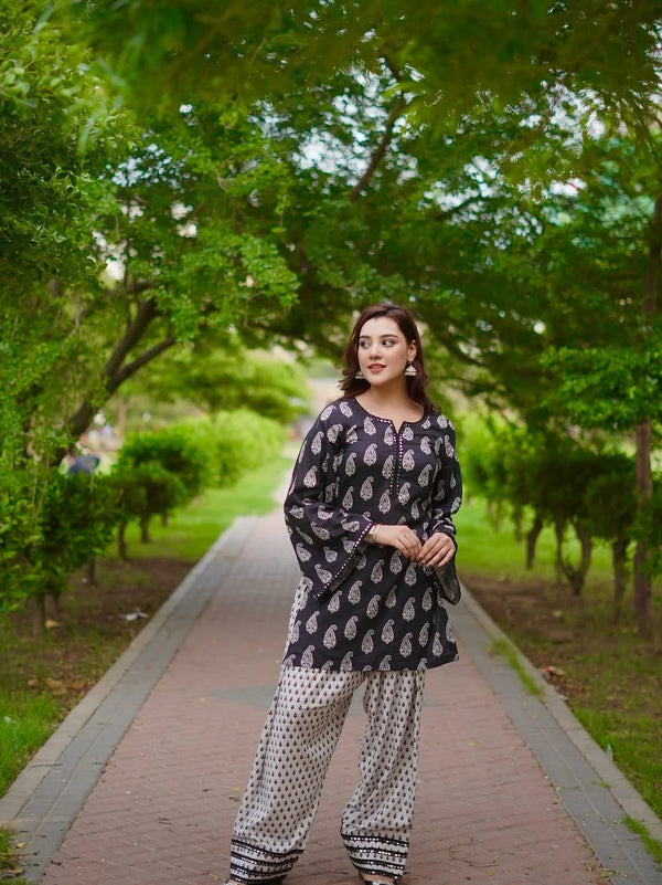 MEHRU FARSHI 2PC | STITCHED | DF#228