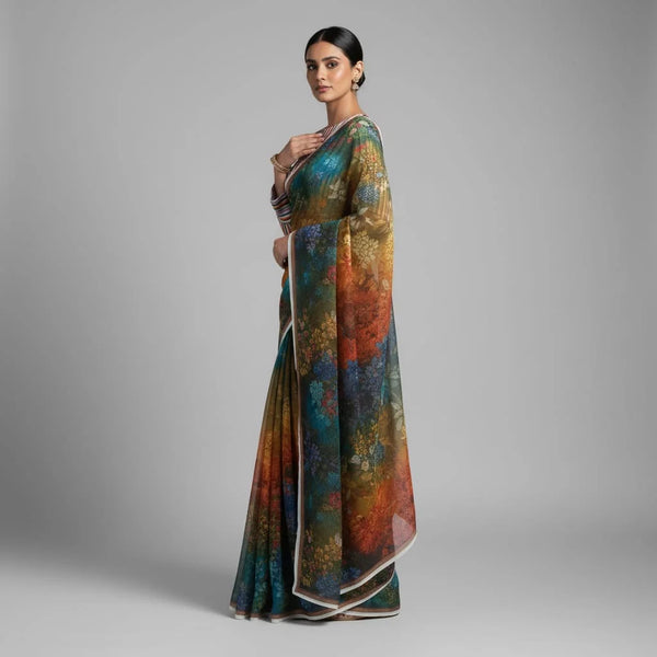 FAHAD SILK 3PC | UNSTITCH | DF#909