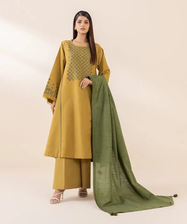 SAPPHIRE DHANAK 3PC | UNSTITCH EMBROIDERY | DF#217