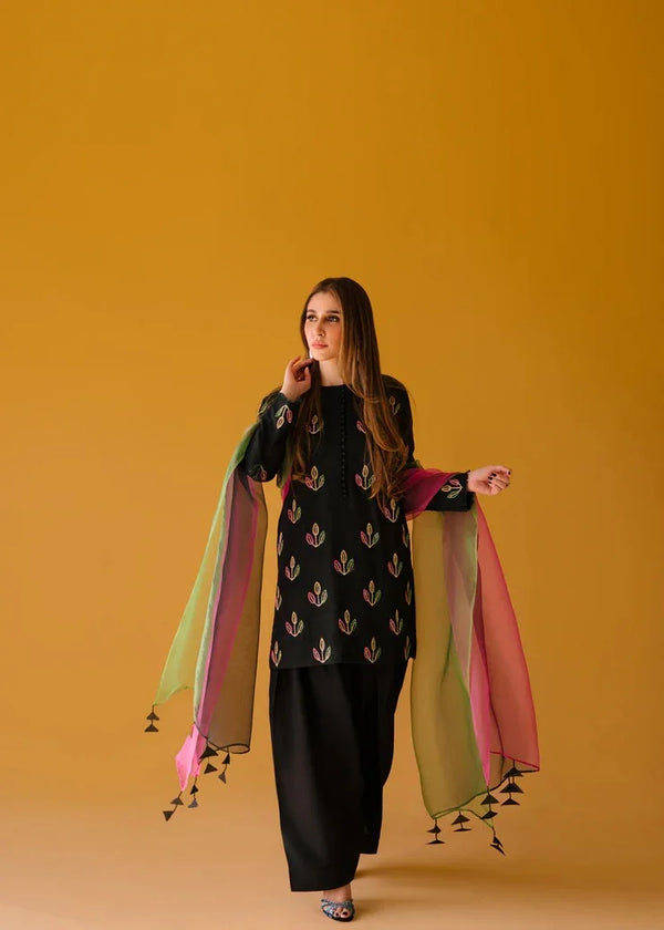 NISA KHADDAR 3PC | UNSTITCH EMBROIDERY | DF#354