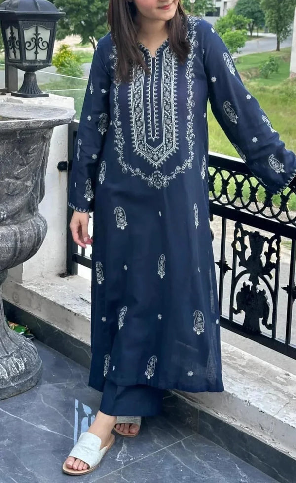URGE DHANAK 3PC | UNSTITCH EMBROIDERY | D#765