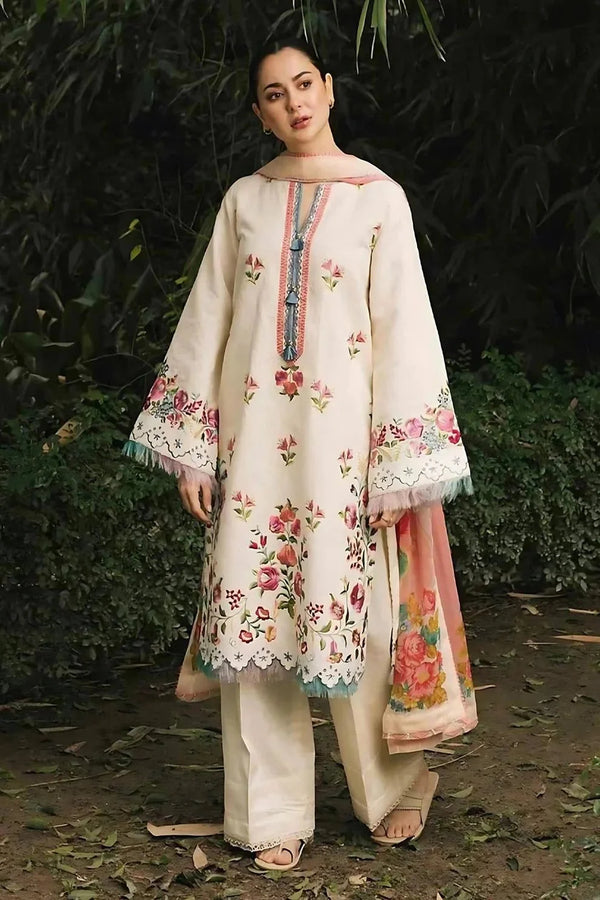 URGE DHANAK 3PC | UNSTITCH EMBROIDERY | D#2195