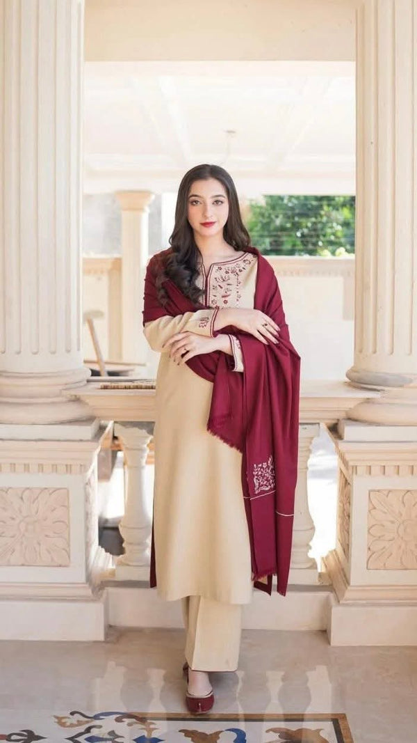 ASLING DHANAK-3PC | UNSTITCHED EMBROIDERY |D#1080