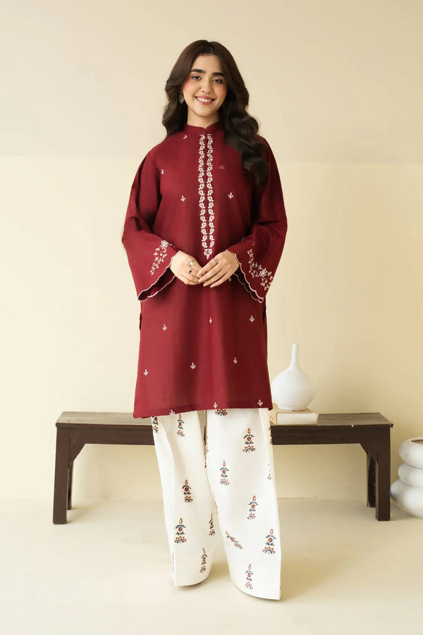 PEZWAAN - 2PC UNSTITCHED DHANAK EMBROIDERED SUIT D#2081